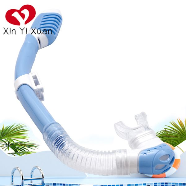 Dry-type diving breathing tube for snorkeling equipment. Men's and women's outdoor swimming sports supplies. Silicone children's breathing tube.