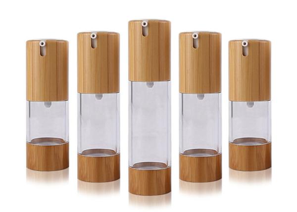 15ml 30ml Wooden Airless Packaging Serum Bottle