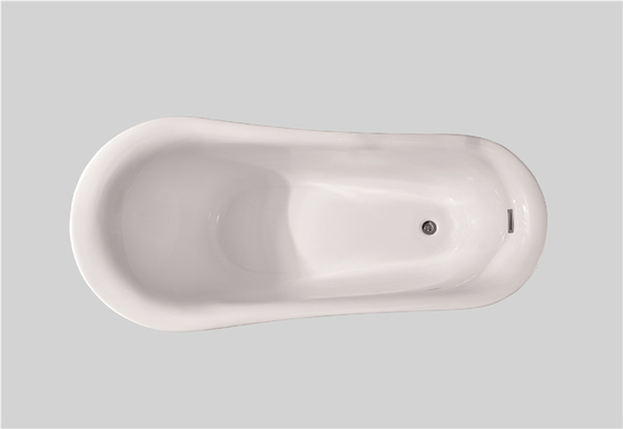 ODM Solid Red Acrylic Slipper Bathtub Deep Soaking Freestanding 1500 Mm