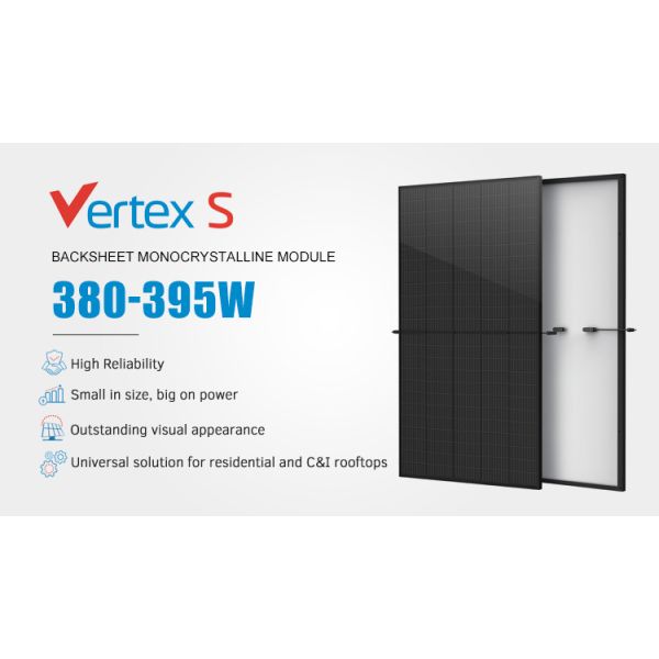 Trina Solar Vertex s Tsm-395 Trina Solar Panel Full Black 385W 390W TSM-DE09.05 Trina Solar 395 Pv Panels Trina Solar