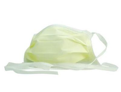 Couleur forte insipide de jaune d'adsorption de masque médical jetable de style de courroie