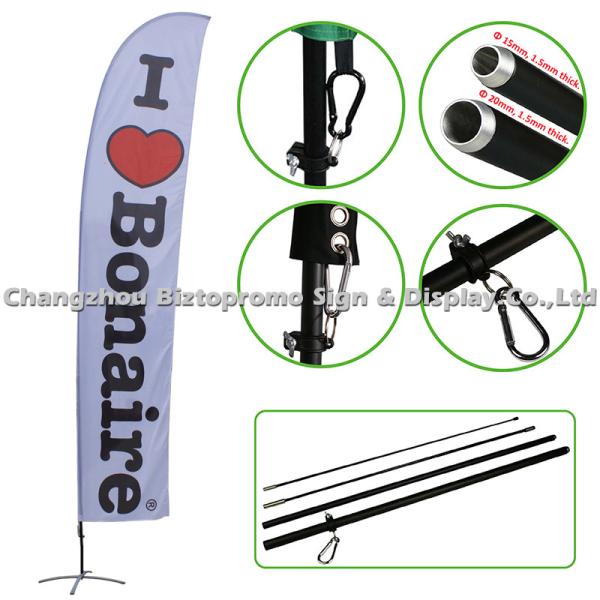 Custom Full Color Feather Flags And Banners Digital Printing Wind Banner Flags