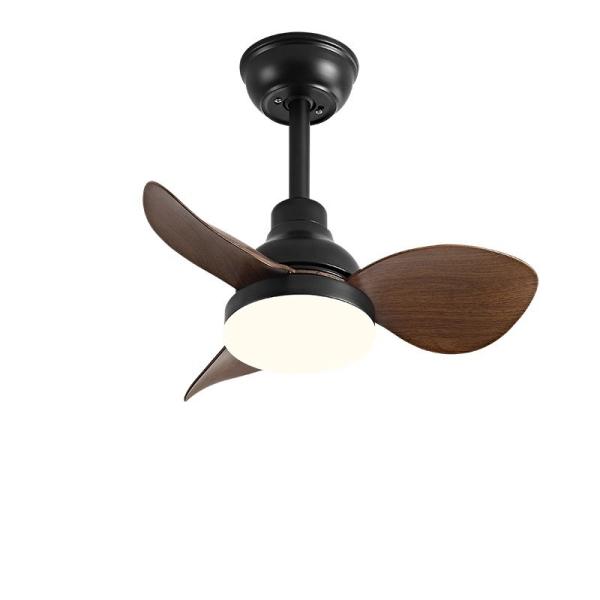 Ventilador de techo de madera maciza al por mayor de 22 pulgadas, ventilador silencioso, luz colgante, frecuencia variable