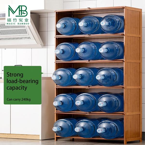 High Quality Bamboo Vertical Storage Cabinets For Kitchen