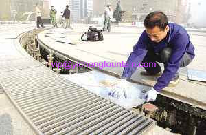 Floor Stainless Steel Grating For Dry Fountain Gather Water Back Open Type
