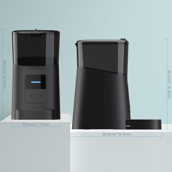 Plastic Smart Pet Feeder 600ml Automatic Cat Feeder Wifi 110V-240V