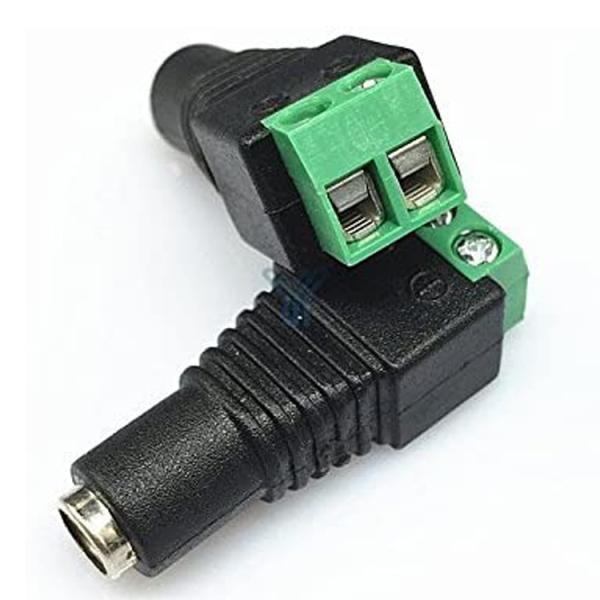 12v sin soldadura 24v 5.5x2.5mm 5.5x2.1mm Conector de conexión de corriente continua femenina Jack Adaptador para cámaras de circuito cerrado