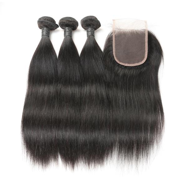 Genuine Raw Indian Remy Human Hair Extension Weave No Synthetic Hair