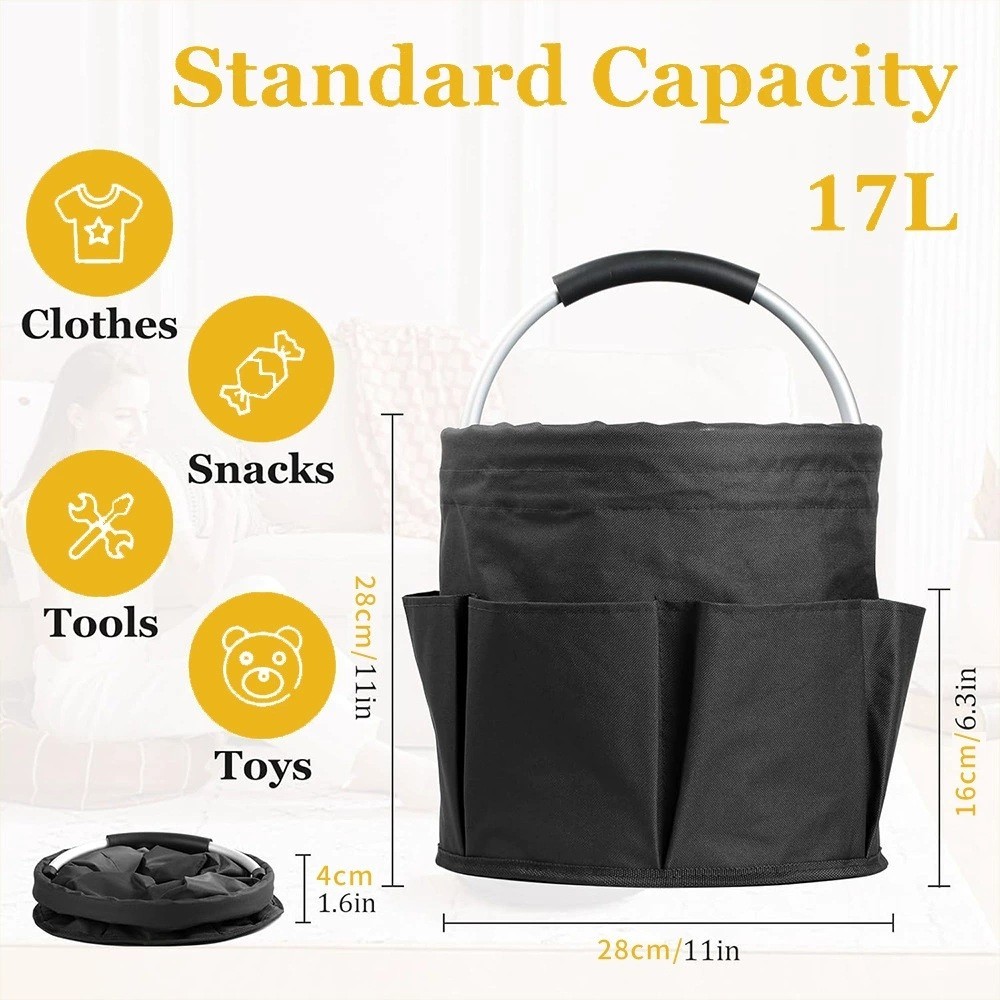 Foldable Portable Picnic Basket Multi Purpose Storage Travel Organizer
