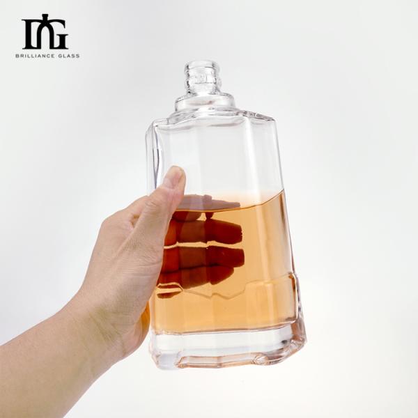 High White Screen Pringting Glass Bottle for Vodka Liquor Wine 375ml 500ml 700ml 1000ml