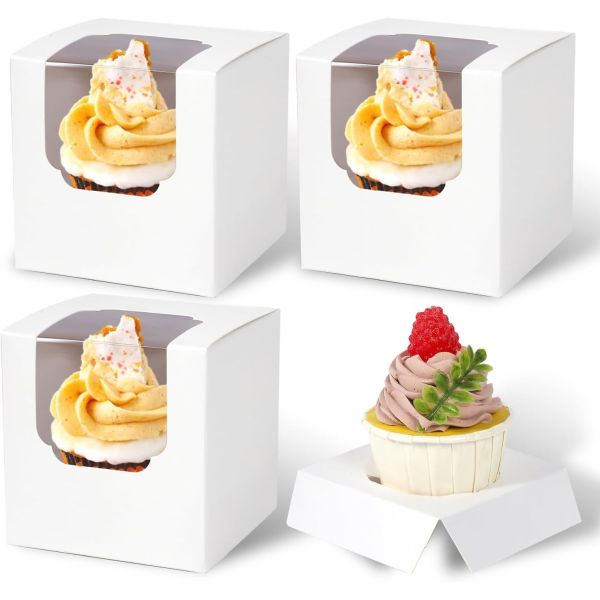 Handheld Paper Cup Box Brownie Box Kraft Paper Muffin Cupcake Box Packaging Box