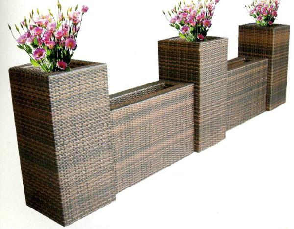 Patio Wicker Flower Pot