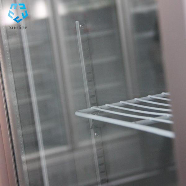 Commercial Glass Door Refrigerator Stainless Steel Upright Display Freezer