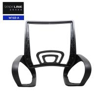 Silla de oficina de pie de plástico de cinco estrellas con base giratoria Silla de oficina con respaldo de plástico