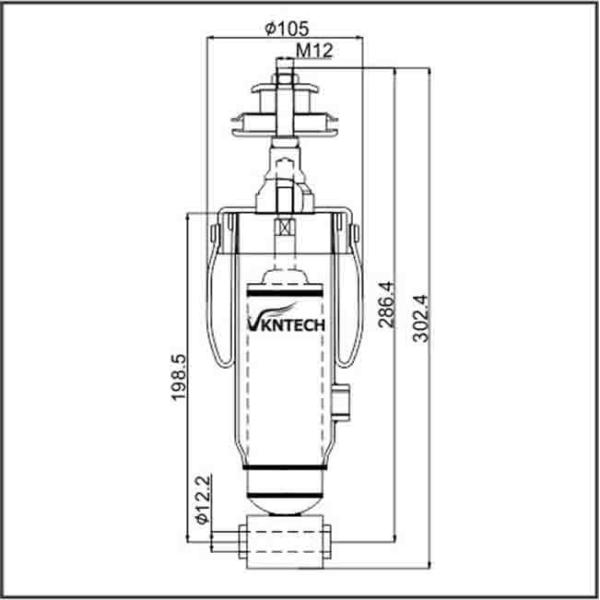 IATF16949 Воздушные подушки для кабин прицепа MK334786 MC053766 MK418574 VKNTECH 1S4786