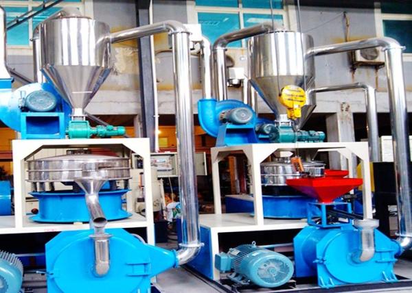 ABS Plastic Powder Making Machine , Automatic Plastic Cutter Grinder 75kw