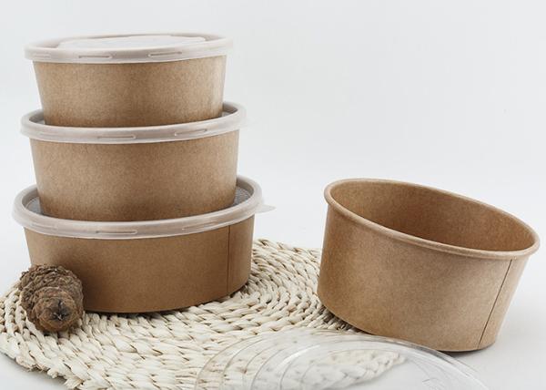 Brown Kraft Paper Container Take Away Food Boxes and disposable ice cream cups