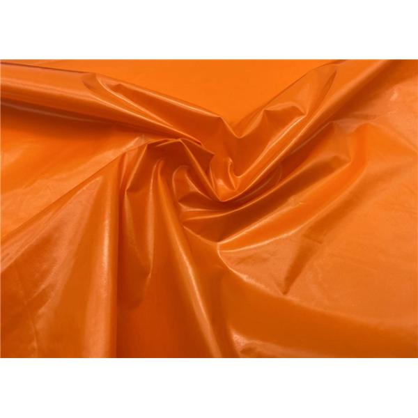 100 повторно использовали материальное 380T яркий PU покрыл Windproof ткань тафты нейлона для куртки спуска