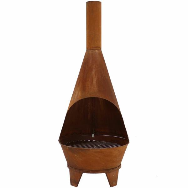 Decorative Corten Steel Garden Treasure Fire Pits Custom Size
