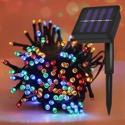 Solar String Lights Outdoor Christmas 8 Lighting Modes Fairy Waterproof Flexible Cord Perfect for Christmas Party Decor Garden