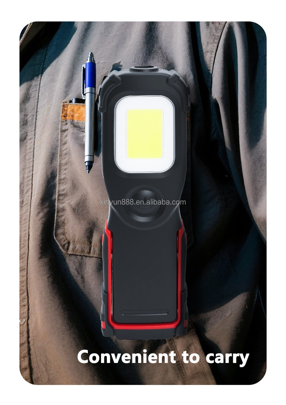 Outdoor Magnetic Work Inspection Light COB Charging High Brightness Maintenance Work Light Outdoor Camping Inspection Work Light