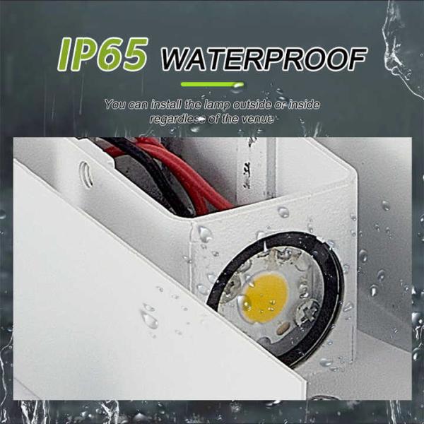 Rectangle Modern LED Wall Lamp Dimmable LED Wall Sconce Light 12W Waterproof IP65