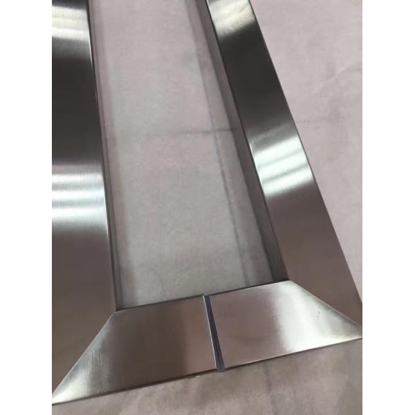 China Custom Made Satin Brush No.4 Stainless Steel Door Handle In Foshan Manufacturer