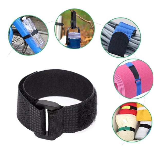 DANSKY Nylon Polyester Standard  Hook and Loop Strap With Plastic Buckle Reusable Self-lock Cinch Strap