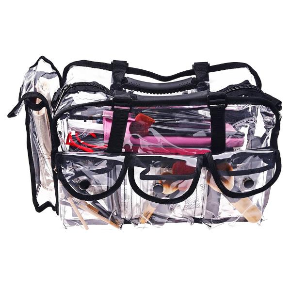 Shoulder Bag Makeup Organizer Toiletry Bag 7 External Pockets,Travel Makeup Cosmetic Bag,Multifunctional Large capacity