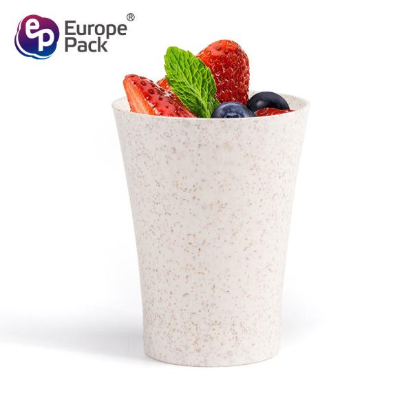 2019 EPK new products wheat PP 70ml biodegradable plastic wine glass
