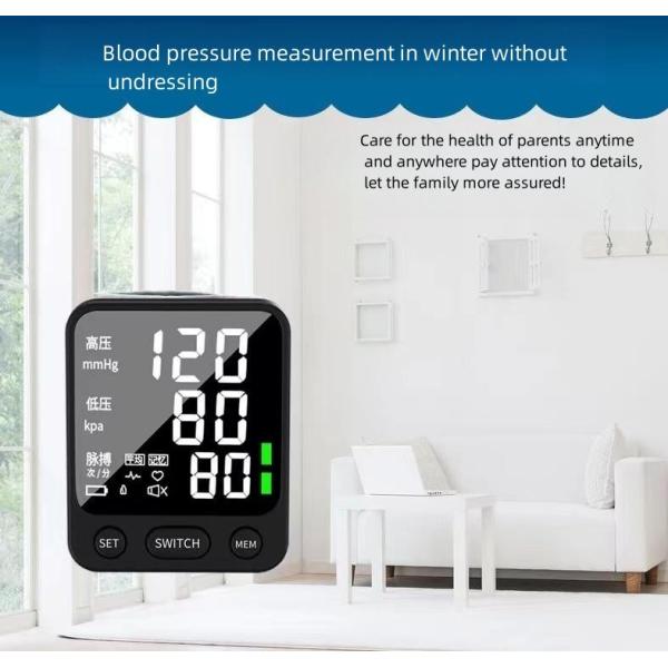 Plastic Electric Wrist Type Electronic Sphygmomanometer Digital Blood Pressure Monitor