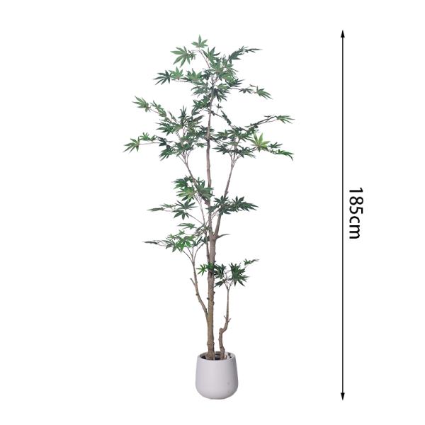 Green Bonsai 5.2 FT 6 FT Japanese Maple Tree Artificial For Home Living Room Decoration