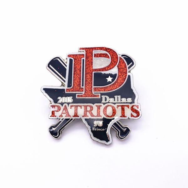 Cutely Sports Trading Pins Dye Black Metal Iron Soft Enamel Glitter Enamel Pins