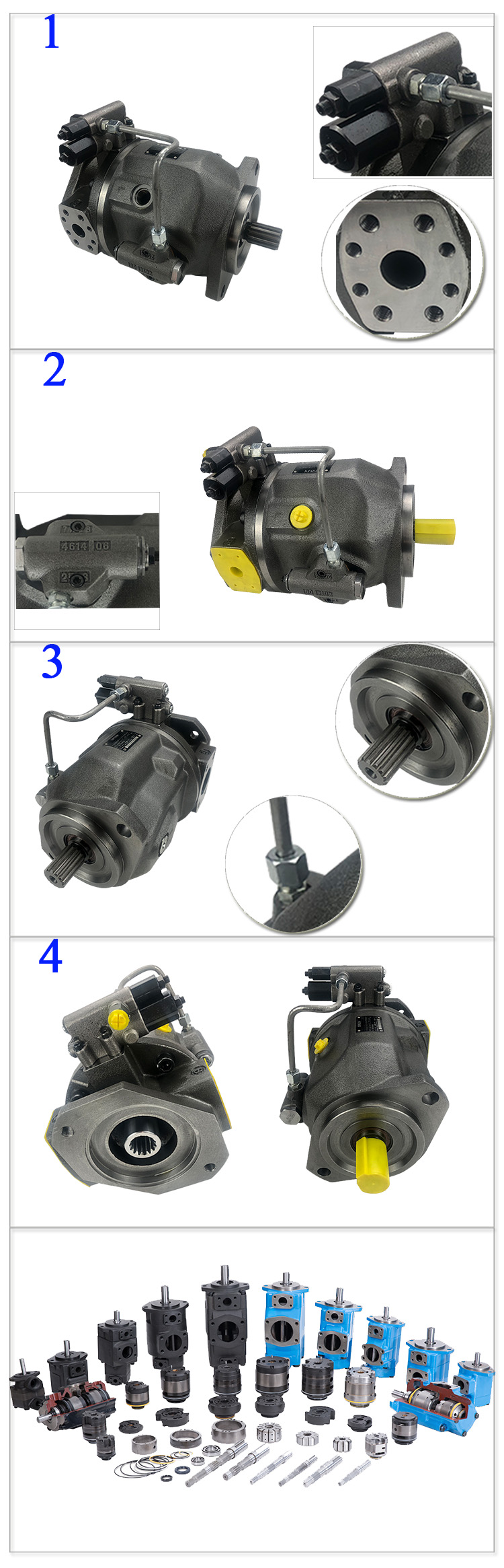 Тип гидронасос поршеня Rexroth A10V для строительной техники