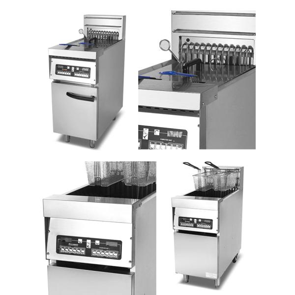 U Shaped Tubes 380V 28L Electric Countertop Deep Fryer