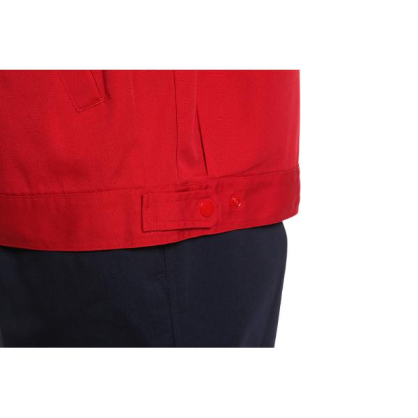 Red Color Professional Industrial Work Uniforms Good Hygroscopic For Engineers