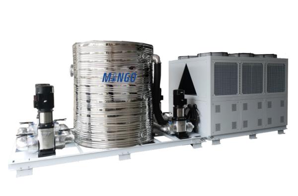 Durable Air Cooled Industrial Chiller 40HP 113.58 KW/Hr With Water Tower / 6 Pcs Fans
