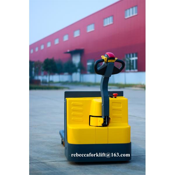 Warehouse Electric Pallet Truck With Emergency Reverse Switch Operating Handles