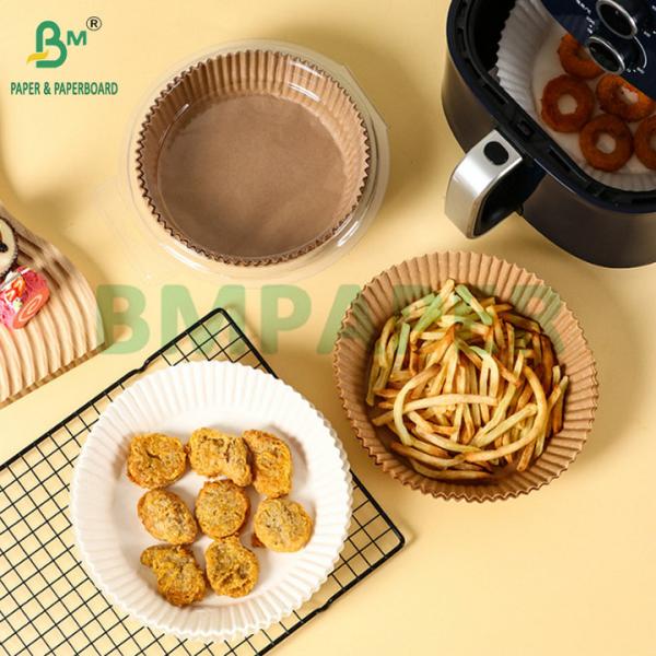Heat Resistant 30gsm 35gsm Air Fryer Parchment Paper For Cooking Papel de pergamino para freidora de aire resistente al calor de 30 g/m² y 35 g/m² para cocinar