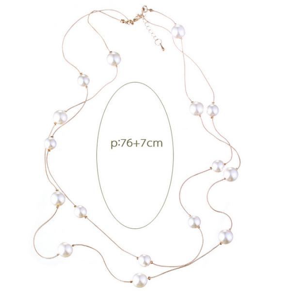 European and American fashion wild pearl long section of the multi-pearl sweater chain