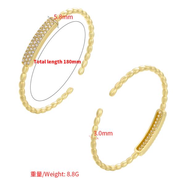 Браслет имени Bangles циркона 18k покрытый золотом изготовленным на заказ покрытый золотом начальный