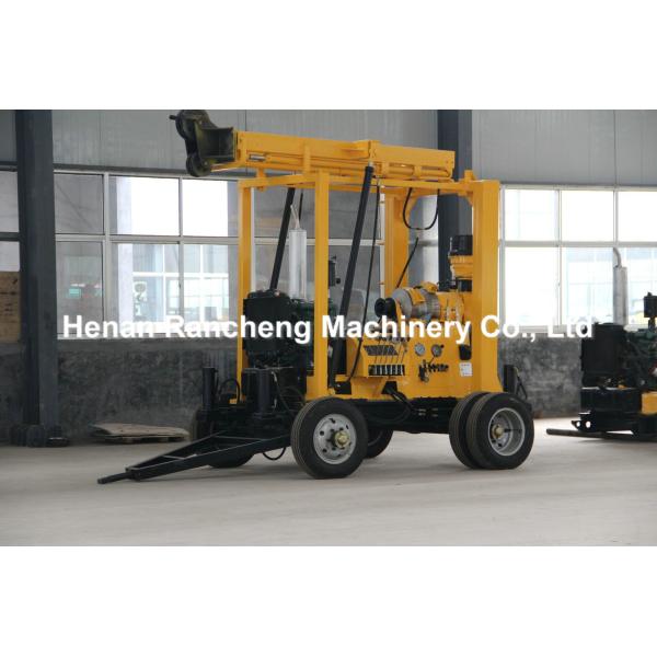 Wheeled Borehole Drilling Machine 51HP Diesel Engine Borehole Drilling Rig 1600kg