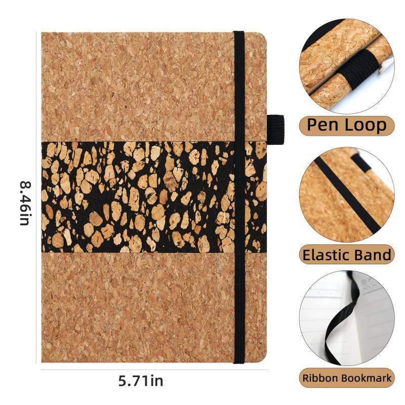 Personalized Premium Cork Notebooks Stationery Notepad Online A5 Gift Set