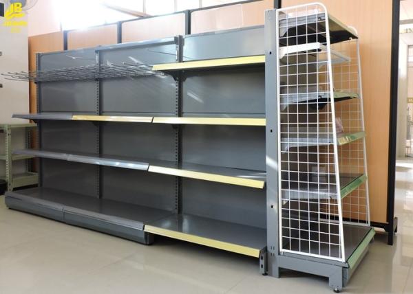 Oils Display Supermarket Storage Racks 35KG/Layer Wall Side And Double Side