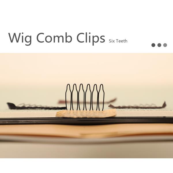 Stainless steel Wig Tools 6 Teeth Wig Cap Clips For Hair Extension Diy