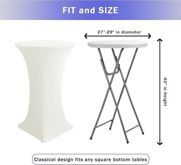 Spandex Cocktail Table Covers Fitted Stretch Square Corners Cocktail Table Tablecloth