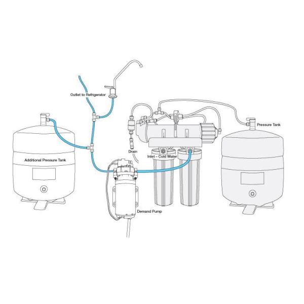 AQUAPURO DC Miniature Diaphragm Booster Pump 50-75GPD