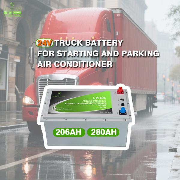 CTS 24V 200Ah 280Ah LiFePO4 IP67 Batería de iones de litio 2500A corriente de arranque para sistemas de aire acondicionado de vehículos recreativos y camiones