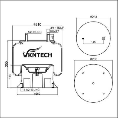 W01-358-9083 Airbag en caoutchouc naturel en suspension de ressort 1R12-066 Système de suspension de conduite aérienne Pièces de rechange Piston en alliage