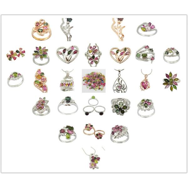 Anillos de piedras preciosas de moda en plata 925 para mujeres fiesta casual usar oval joyería recubierta de rodio turmalina